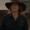 Shop Territory Anna Torv Blue Shacket