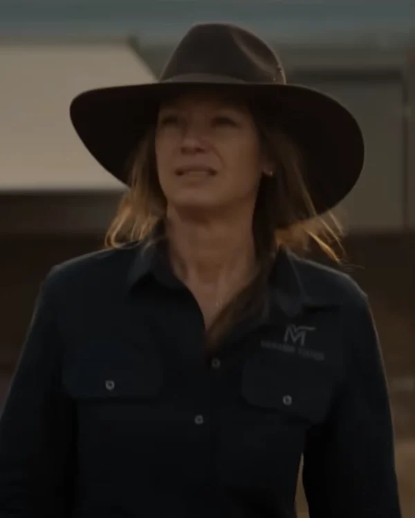 Shop Territory Anna Torv Blue Shacket