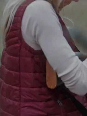 Shop The Red 2024 Angie Milliken Maroon Quilted Vest
