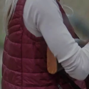 Shop The Red 2024 Angie Milliken Maroon Quilted Vest