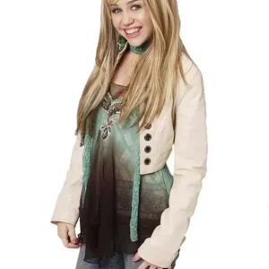 Sitcom Hannah Montana Leather Jacket Front
