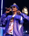 Snoop Dogg Paris Olympics 2024 Purple Leather Jacket