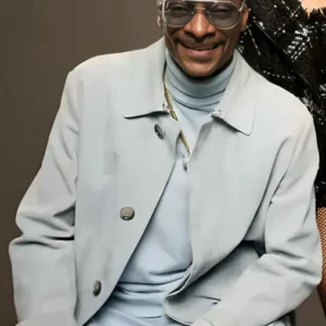 Snoop Dogg The Voice S26 Blue Trench Coat Front