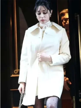 Sofia Falcone The Penguin White Wool Coat Front View