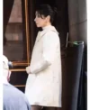 Sofia Falcone The Penguin White Wool Coat Side View