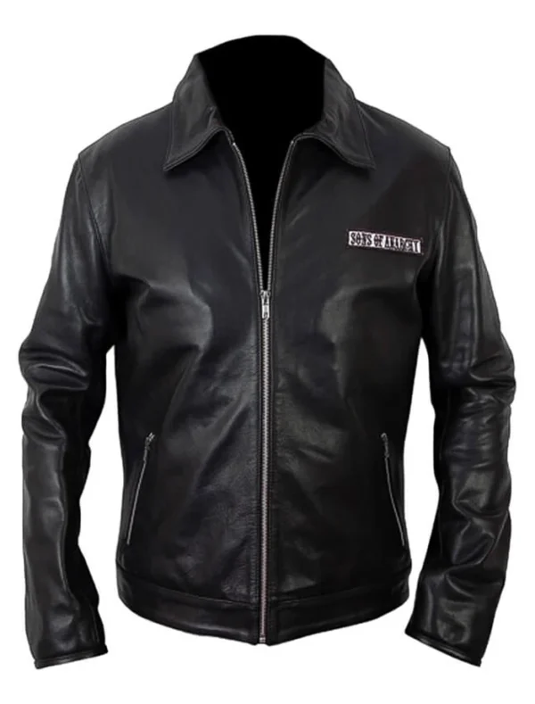 Sons Of Anarchy Black Biker Leather Jacket
