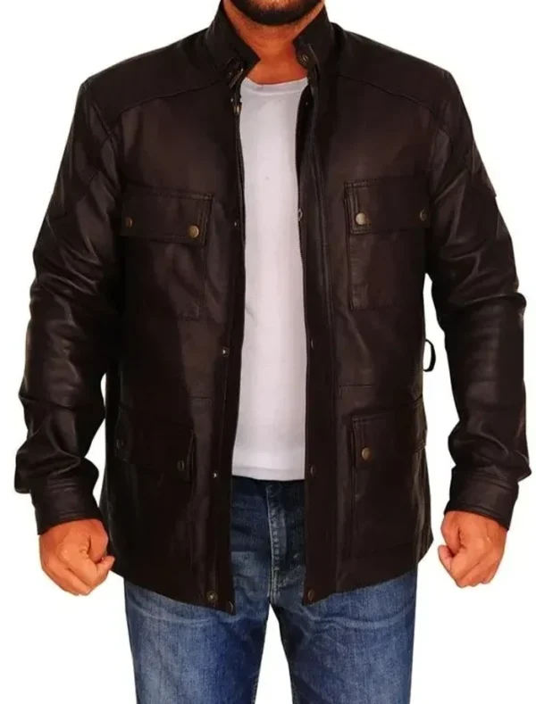 Sons of Anarchy Ray McKinnon Leather Jacket Front