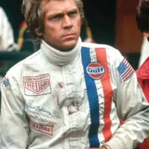 Steve McQueen Le Mans Grand Prix White Jacket