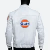 Steve McQueen Le Mans Grand Prix White Jacket Back