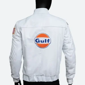 Steve McQueen Le Mans Grand Prix White Jacket Back