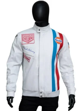 Steve McQueen Le Mans Grand Prix White Jacket Front View