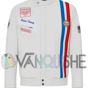 Steve McQueen Le Mans Grand Prix White Jacket front