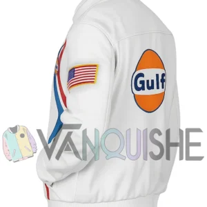 Steve McQueen Le Mans Grand Prix White Jacket left back
