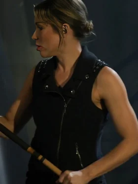 Sunny Tellone Snow White And The Seven Samurai 2024 Black Biker Vest On Sale