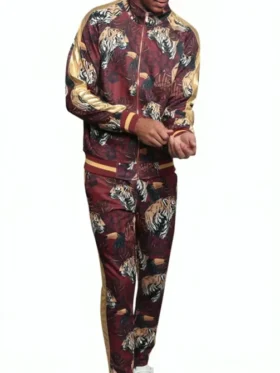 Sylvester Stallone Tulsa King S02 Tiger Printed Tracksuit Full View