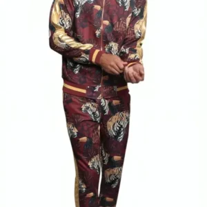 Sylvester Stallone Tulsa King S02 Tiger Printed Tracksuit Full View