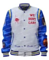 The College Dropout We Dont Care Letterman Wool Varsity Jacket