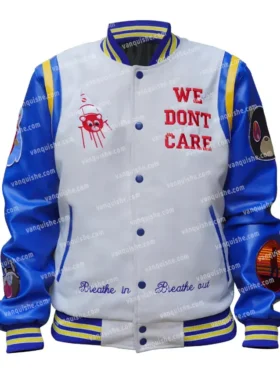 The College Dropout We Dont Care Letterman Wool Varsity Jacket