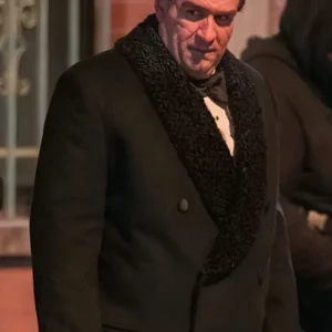 The Penguin Colin Farrell Black Shearling Coat