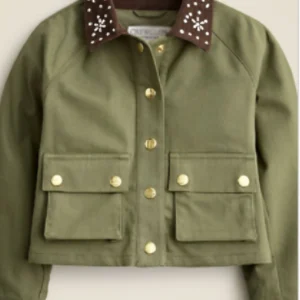 The Young and the Restless Katie Abbott Green Cropped Jacket On Sale