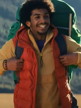 Theo Shakes Bookworm 2024 Orange Puffer Vest