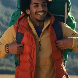 Theo Shakes Bookworm 2024 Orange Puffer Vest