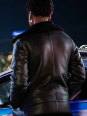 Tiffany Wallace FBI S06 Shearling Leather Jacket Back