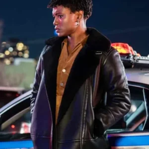 Tiffany Wallace FBI S06 Shearling Leather Jacket Front