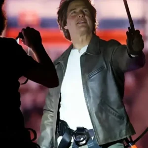 Tom Cruise Paris Olympics Closing Ceremony Black Jacket