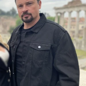 Tom Welling Mafia Wars 2024 Black Cotton Jacket 1