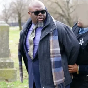 Tory O. Davis The Chi S3 E10 Black Wool Coat