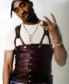 Tupac Amaru Shakur Strap Leather Vest