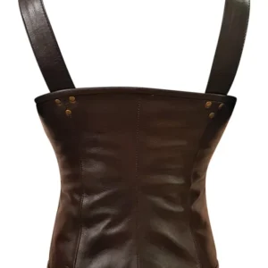 Tupac Amaru Shakur Strap Leather Vest Back