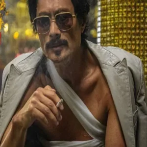 Twilight of the Warriors Walled In Tak Bun Wong Leather Blazer On Sale