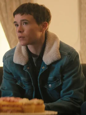 Vanya Hargreeves The Umbrella Academy S04 Blue Denim Jacket Front View