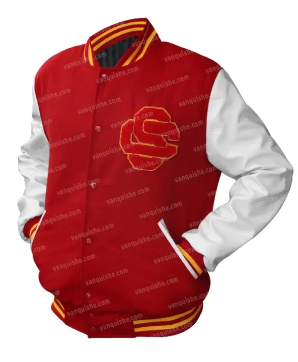 Vintage Usc Letterman Wool Jacket Front