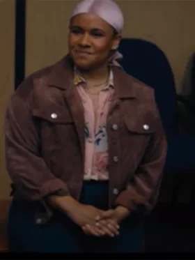 Vivian Fitting In Brown Suede Leather Jacket