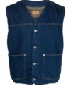 Will Smith Bel-Air S03 Blue Denim Vest front shoot