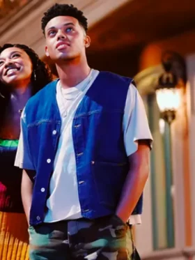 Will Smith Bel-Air S03 Blue Denim Vest left