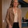 Winnie Landell Hacks S03 Brown Suede Leather Coat On Sale