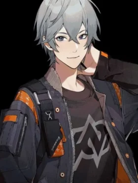 Wise Zenless Zone Zero Blue Bomber Jacket Front View