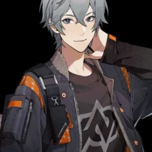 Wise Zenless Zone Zero Blue Bomber Jacket Front View