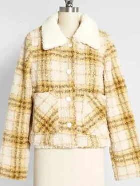 Young Kara Danvers Supergirl Yellow Wool Plaid Jacket