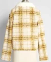 Young Kara Danvers Supergirl Yellow Wool Plaid Jacket Back