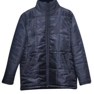 Zendaya Puffer Blue Jacket Front