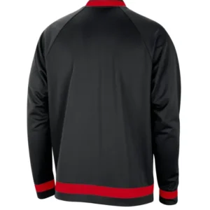 atlanta hawks black stylish track jacket back