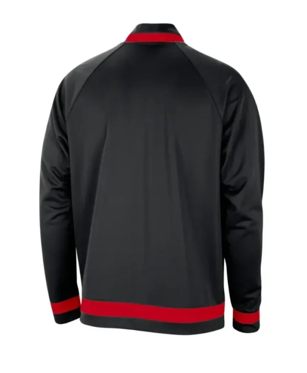 atlanta hawks black stylish track jacket back
