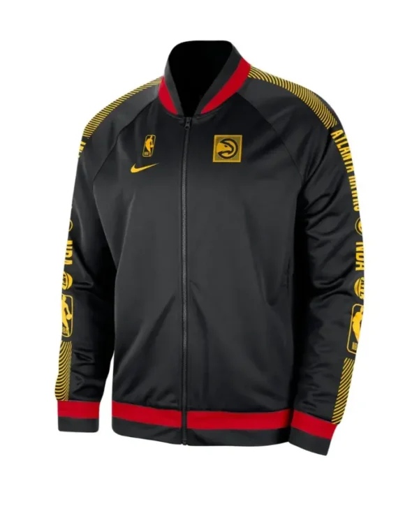 atlanta hawks black stylish track jacket main