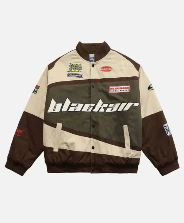 blackair brown boxy fit patched jacket main