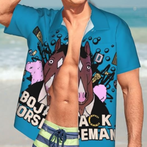 blue bojack horseman hawaiian shirt model